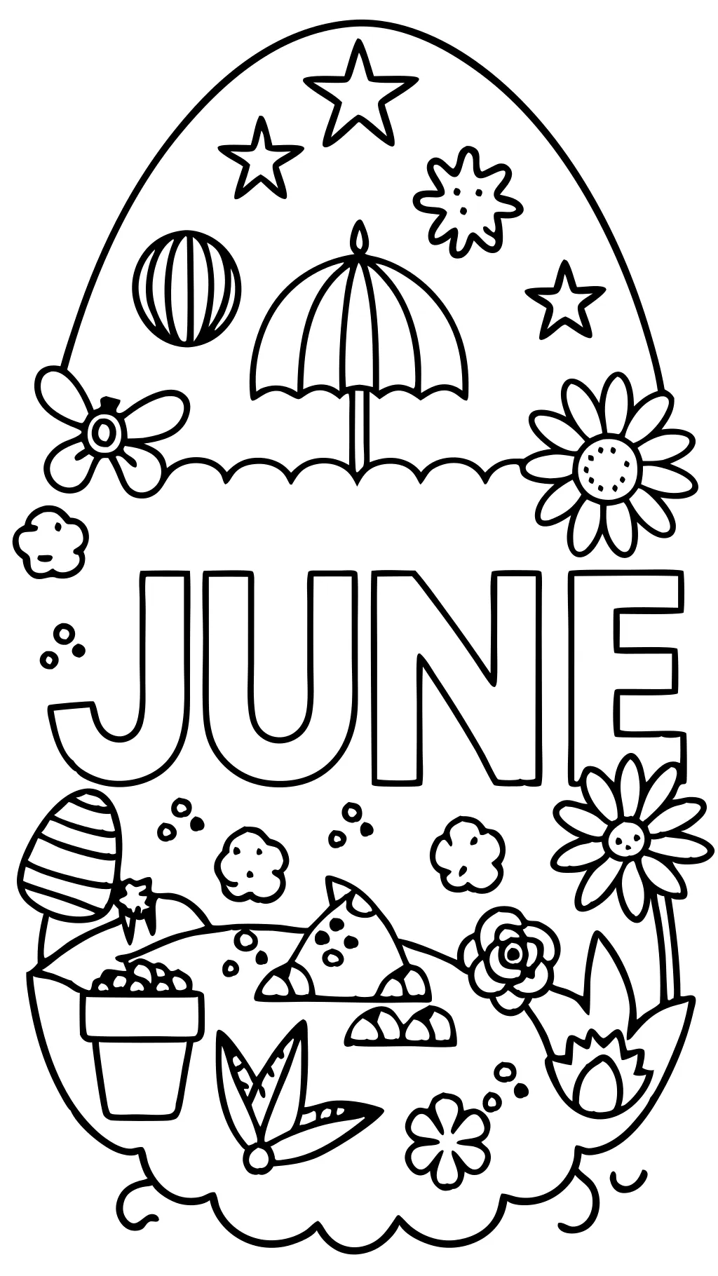 june coloring pages